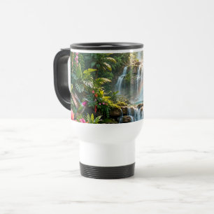 Mug De Voyage Cascades Arc-en-ciel Colibris Cachette Tropicale