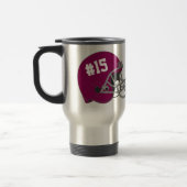 Mug De Voyage Casque de football blanc Maroon ・ coutume (Gauche)