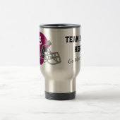Mug De Voyage Casque de football blanc Maroon ・ coutume (Centre)