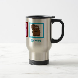 Mug De Voyage Castors Peace Love