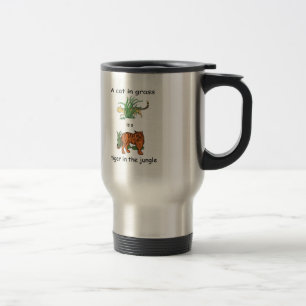 Mug De Voyage Cat in Grass est un tigre dans la jungle
