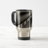 Mug De Voyage Caterpillar noir et blanc (Devant gauche)