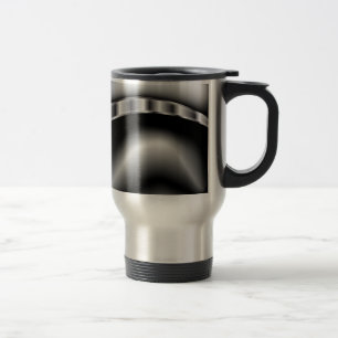 Mug De Voyage Caterpillar noir et blanc