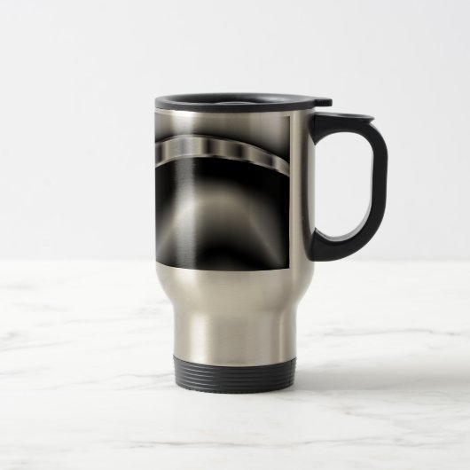 Mug De Voyage Caterpillar noir et blanc (Droit)
