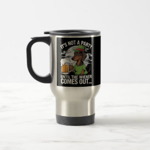 Mug De Voyage Ce n'est pas une fête jusqu'à Dachshund Irish Beer