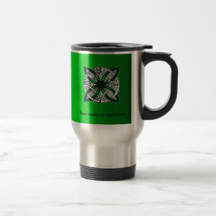 Mug De Voyage Celtic Knot Original Art Green