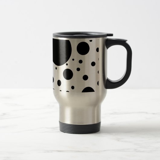 Mug De Voyage Centaines de points et cercles noirs de tailles va (Droit)