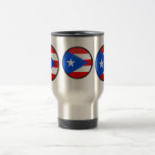 Mug De Voyage Cercle de drapeau de qualité de Porto Rico (Centre)