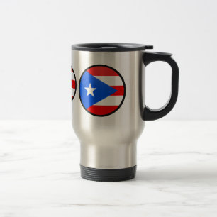 Mug De Voyage Cercle de drapeau de qualité de Porto Rico