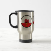 Mug De Voyage Cercle de drapeau de qualité du Gibraltar (Gauche)