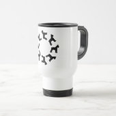 Mug De Voyage Cercle des Schnauzers géants (noir) (Devant droit)