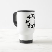 Mug De Voyage Cercle des Schnauzers géants (noir) (Devant gauche)