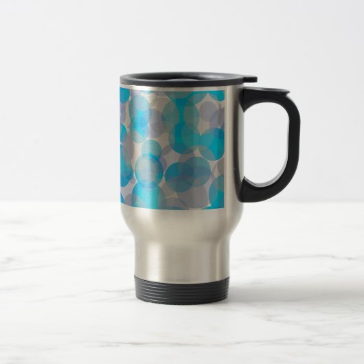 Mug De Voyage Cercles abstraits bleus (Droit)