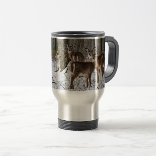 Mug De Voyage Cerf d'hiver (Devant droit)