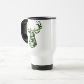 Mug De Voyage Cerfs communs chassant le mâle de Camo (Devant gauche)