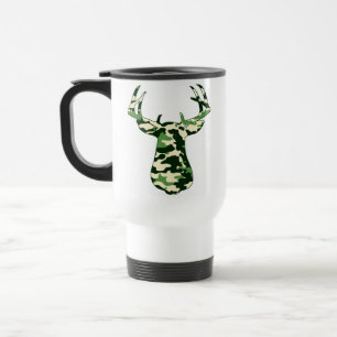 Mug De Voyage Cerfs communs chassant le mâle de Camo