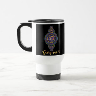 Mug De Voyage Cerises murales personnalisées Mandala ornemental