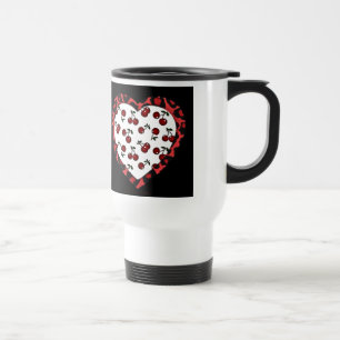 Mug De Voyage Cerises RAB Imprimé Léopard Cœur Rockabilly