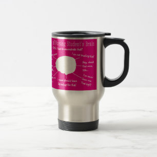 Mug De Voyage Cerveau drôle de l'étudiant en soins infirmiers