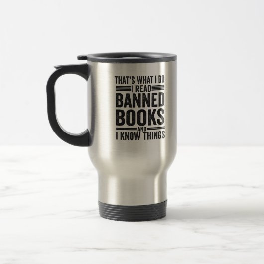 Mug De Voyage C'est ce que je fais Lire des livres interdits Lec (Gauche)