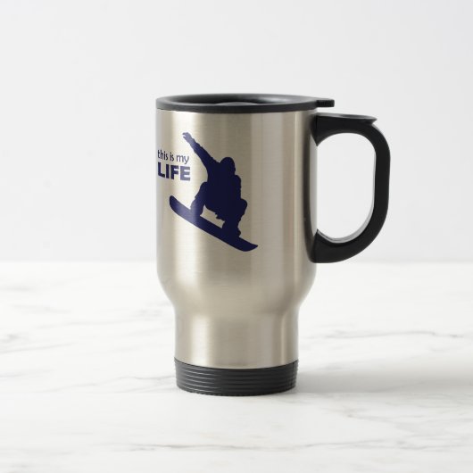 Mug De Voyage C'Est Ma Vie (Snowboard) (Droit)