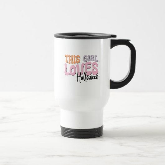 Mug De Voyage Cette fille adore Halloween (Droite)