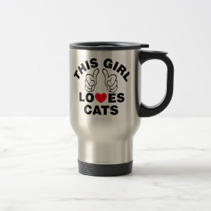 Mug De Voyage Cette fille aime des chats