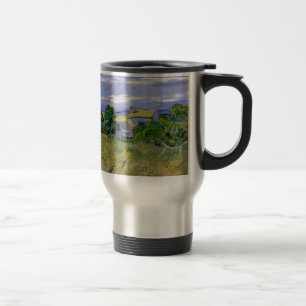 Mug De Voyage Champ de blé vert avec cyprès par Van Gogh.