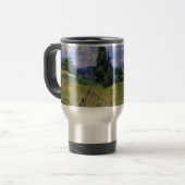 Mug De Voyage Champ de blé vert avec Cypress par Van Gogh. (Devant gauche)