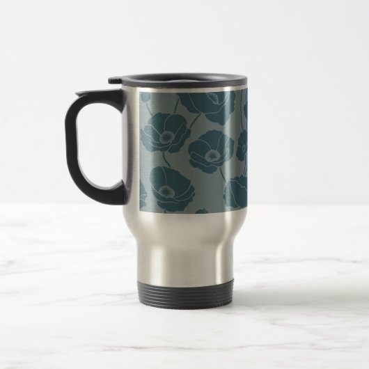 Mug De Voyage Champ de bleus de Poppies (Gauche)