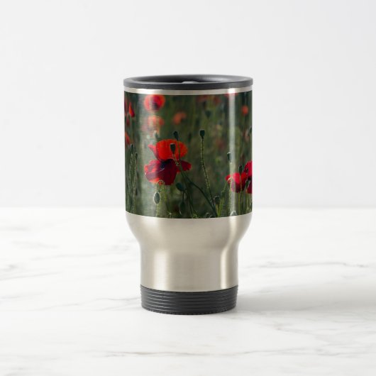 Mug De Voyage Champ sauvage de coquelicots (Centre)