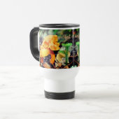 Mug De Voyage Champignons sauvages d'Orange Nature Personnalisée (Devant gauche)