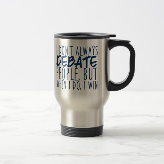 Mug De Voyage Champion du débat drôle (Droit)