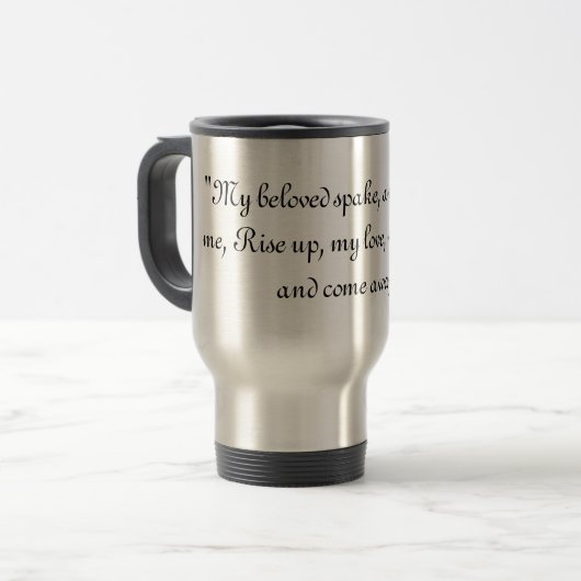 Mug De Voyage Chanson des chansons 2:10 (Devant gauche)
