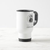 Mug De Voyage Charles Dickens Portrait et Citation (Devant droit)
