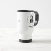 Mug De Voyage Charles Dickens Portrait et Citation (Devant droit)