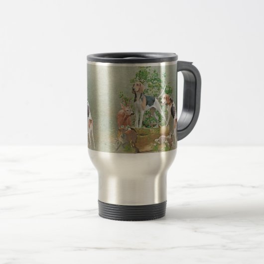 Mug De Voyage Chasse aux chiens (Devant droit)