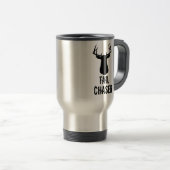 MUG DE VOYAGE CHASSE DE CERFS COMMUNS DE CHASSEUR DE QUEUE (Devant droit)