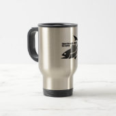 Mug De Voyage Chasse la prise, conquiert les vagues. (Devant gauche)