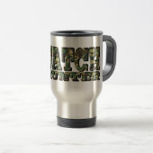 Mug De Voyage Chasseur de Squatch - motif de Camo (Devant droit)