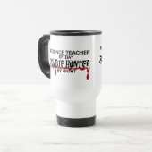 Mug De Voyage Chasseur de zombi de professeur de Sciences (Devant gauche)