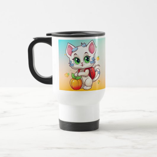 Mug De Voyage Chat allant à l'école - École de chat-85241 (Gauche)
