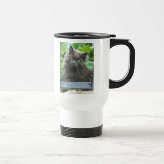 Mug De Voyage Chat bleu russe gris-long (Droite)