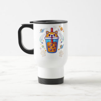 Mug De Voyage chat Boire Boba Tea Cartoon Kawaii