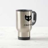 Mug De Voyage Chat Boo I Herd Cats (Devant droit)