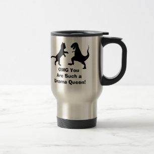 Mug De Voyage chat contre t-rex - OMG DRAMA QUEEN!