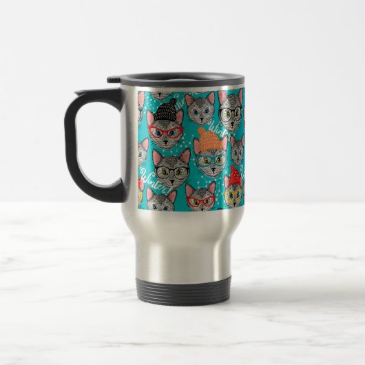 Mug De Voyage Chat dans le casquette (Gauche)