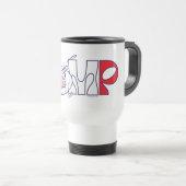 Mug De Voyage Chat dans le Casquette | Bump (Devant droit)