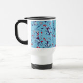 Mug De Voyage Chat Dans Le Casquette | Motif bleu (Gauche)