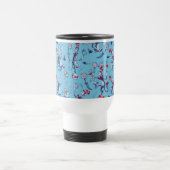 Mug De Voyage Chat Dans Le Casquette | Motif bleu (Centre)